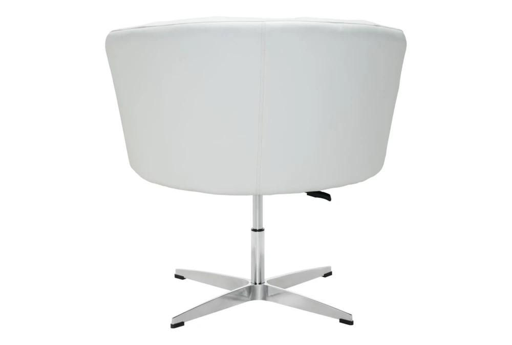 Willow Faux Leather White Swivel Office Chair 7 Willow Faux Leather White Swivel Office Chair - Image 5