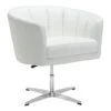 Willow Faux Leather White Swivel Office Chair -Modern Office Shop 303844 signature 01