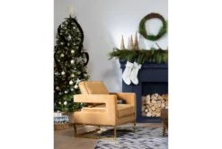 Evelyn Cognac Velvet Accent Chair -Modern Office Shop 304040 brown fabric accent chair room 87