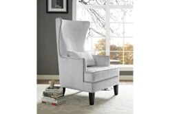 Talia Silver Croc Highback Accent Chair -Modern Office Shop 304060 silver fabric accent chair room 85