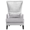 Talia Silver Croc Highback Accent Chair
