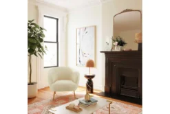 Shiloh Faux Sheepskin Accent Chair -Modern Office Shop 304089 white faux fur accent chair room 87