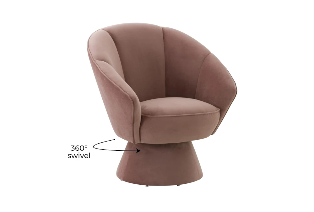 Ines Terracotta Swivel Chair 7 Ines Terracotta Swivel Chair - Image 5