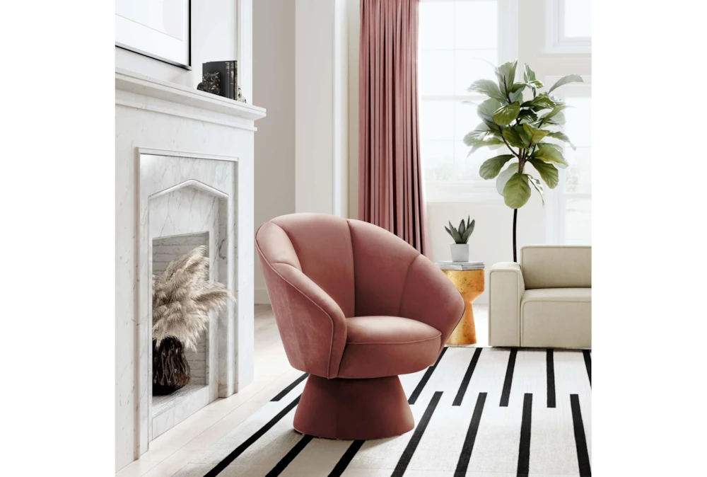 Ines Terracotta Swivel Chair 8 Ines Terracotta Swivel Chair - Image 6