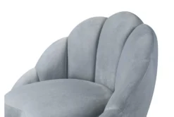 Lotus Sea Blue Velvet Accent Chair -Modern Office Shop 304095 blue fabric accent chair detail 44