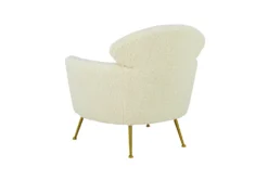 Zora Faux Shearling Accent Chair -Modern Office Shop 304111 beige faux fur accent chair back 82
