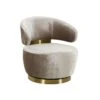 Marilyn Champagne Velvet Swivel Accent Chair -Modern Office Shop 304120 beige fabric accent chair signature 06