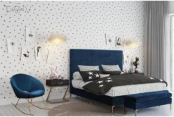 Blake Navy Rocking Chair 13 Blake Navy Rocking Chair -Modern Office Shop 304180 blue fabric rocker room 85