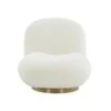 Ardis Cream Velvet Swivel Chair -Modern Office Shop 304181 white fabric accent chair signature 05