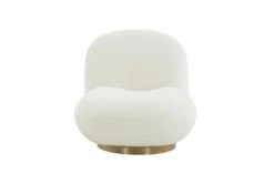 Ardis Cream Velvet Swivel Chair