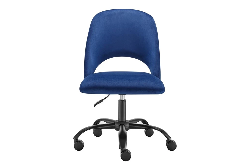 Superba Blue Office Chair With Black Base 3 Superba Blue Office Chair With Black Base
