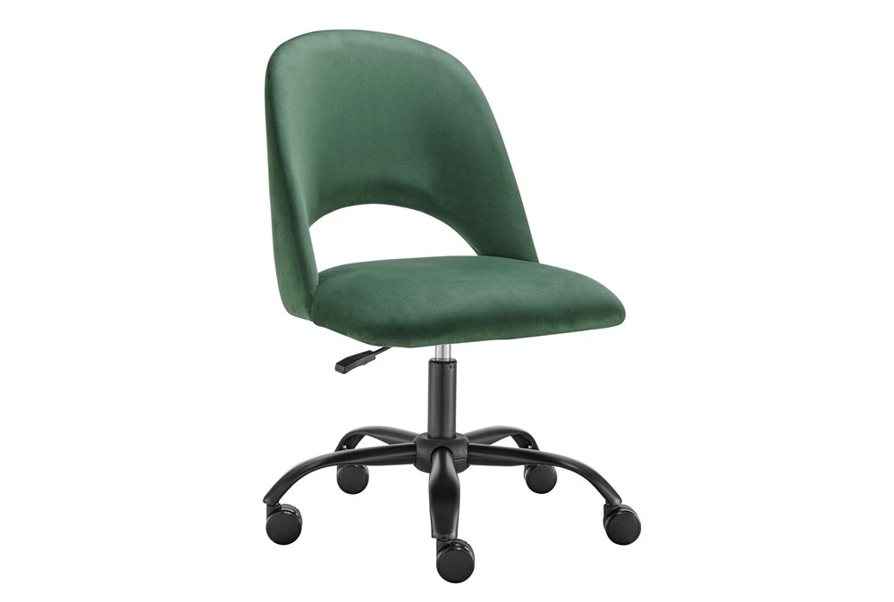 Superba Olive Green Office Chair With Black Base 4 Superba Olive Green Office Chair With Black Base - Image 2