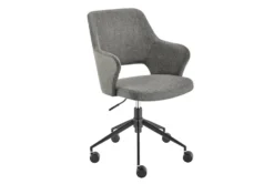 Valita Charcoal Gray Fabric Office Chair With Black Base -Modern Office Shop 304216 grey fabric office chair detail 45