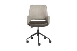 Mayfield Light Gray Fabric & Dark Gray Faux Leather Office Chair -Modern Office Shop 304221 grey leather office chair detail 48