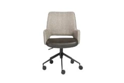 Mayfield Light Gray Fabric & Dark Gray Faux Leather Office Chair