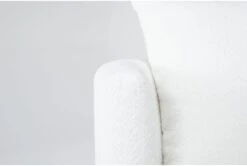 Edge White Chenille 37" Swivel Accent Chair -Modern Office Shop 304796 white fabric accent chair detail 46