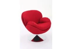 Zuma Red Swivel Barrel Chair