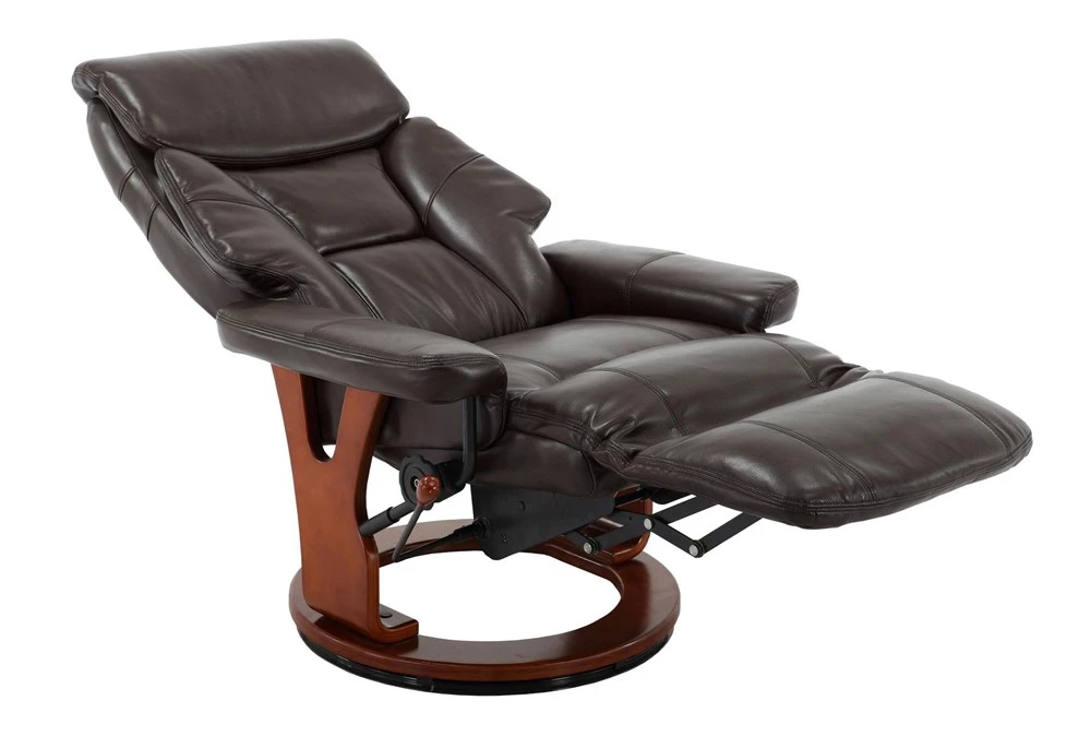 Nigel Brown Faux Leather Swivel Recliner With Adjustable Headrest 5 Nigel Brown Faux Leather Swivel Recliner With Adjustable Headrest - Image 3
