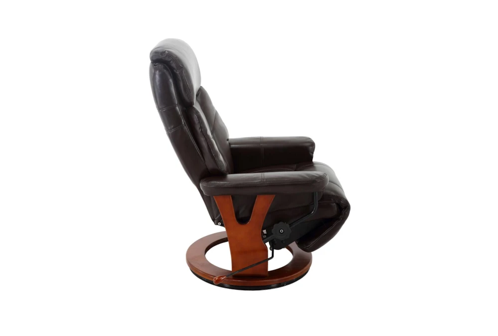 Nigel Brown Faux Leather Swivel Recliner With Adjustable Headrest 4 Nigel Brown Faux Leather Swivel Recliner With Adjustable Headrest - Image 2