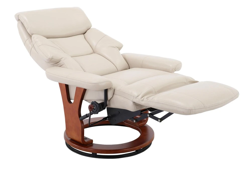 Nigel Cobblestone Faux Leather Swivel Recliner With Adjustable Headrest 5 Nigel Cobblestone Faux Leather Swivel Recliner With Adjustable Headrest - Image 3