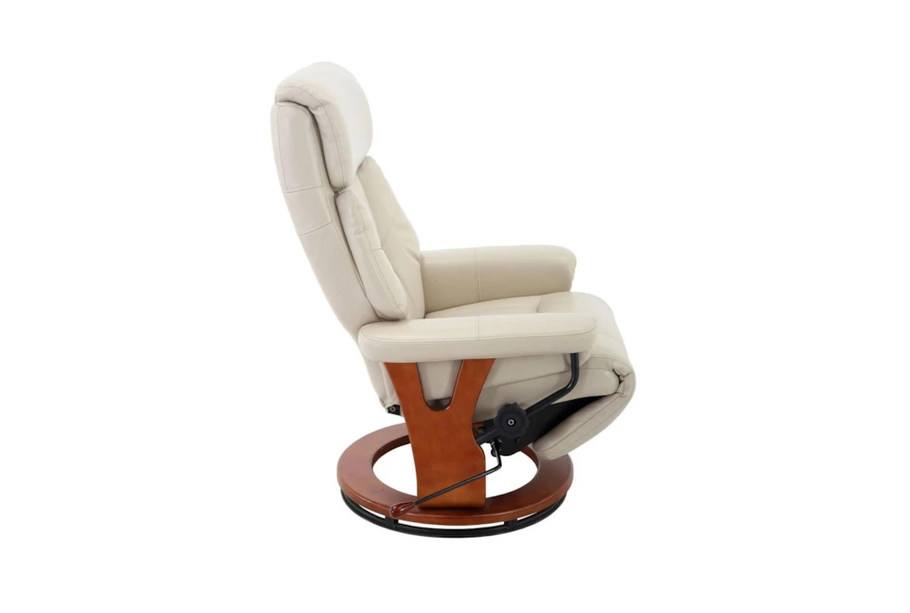 Nigel Cobblestone Faux Leather Swivel Recliner With Adjustable Headrest 4 Nigel Cobblestone Faux Leather Swivel Recliner With Adjustable Headrest - Image 2