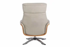 Ingram Cobblestone Faux Leather Reclining Swivel Chair And Ottoman -Modern Office Shop 304972 natural polyurethane chair and ottoman set back 82