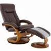 Boden Brown Faux Leather Reclining Swivel Chair And Ottoman 2 Boden Brown Faux Leather Reclining Swivel Chair And Ottoman -Modern Office Shop 304975 brown polyurethane chair and ottoman set signature 01
