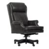 Richland Black Leather Desk Chair 1 Richland Black Leather Desk Chair -Modern Office Shop 305252 grey leather office chair signature 01