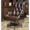Dundee Leather Rolling Desk Chair 2 Dundee Leather Rolling Desk Chair -Modern Office Shop 305253 brown leather office chair signature 01