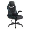 Amir Blue Faux Leather Gaming Chair -Modern Office Shop 306038 signature 01