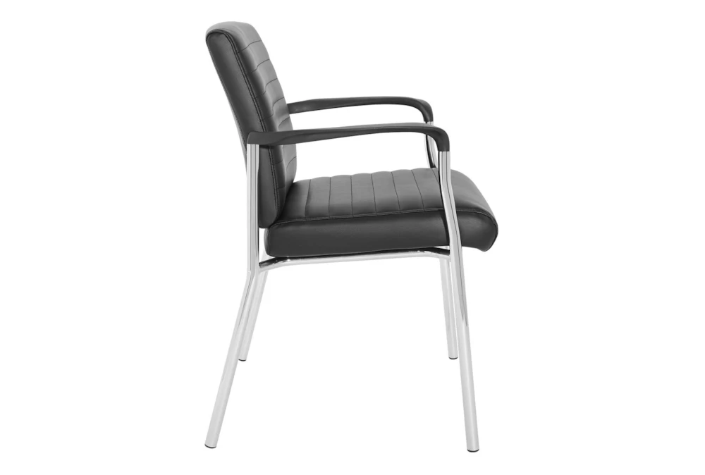 Meade Black Faux Leather Office Chair 4 Meade Black Faux Leather Office Chair - Image 2