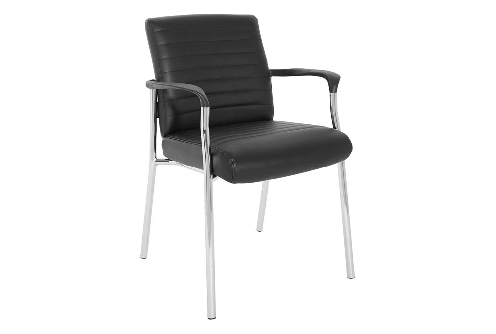 Meade Black Faux Leather Office Chair 3 Meade Black Faux Leather Office Chair