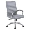 Burlingame Gray Executive Mid-Back Faux Leather Office Chair 1 Burlingame Gray Executive Mid-Back Faux Leather Office Chair -Modern Office Shop 306082 signature 01