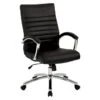 Burlingame Black Executive Mid-Back Faux Leather Office Chair 1 Burlingame Black Executive Mid-Back Faux Leather Office Chair -Modern Office Shop 306083 signature 01
