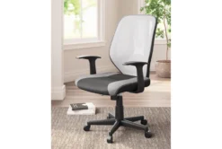 Genesee Light Gray & Black Mesh Office Chair -Modern Office Shop 306206 grey multi media office chair room 85