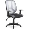 Genesee Light Gray & Black Mesh Office Chair -Modern Office Shop 306206 grey multi media office chair signature 01