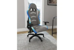 Alderton White & Gray Gaming Chair With Led Lighting -Modern Office Shop 306253 white multi media gaming chair room 85