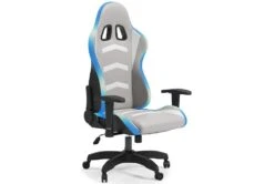 Alderton White & Gray Gaming Chair With Led Lighting