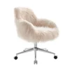 Rivera Office Chair Chrome Base -Modern Office Shop 307753 pink faux fur office chair signature 02