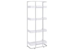 Eugene 4-Shelf Bookcase White High Gloss And Chrome 16 Eugene 4-Shelf Bookcase White High Gloss And Chrome -Modern Office Shop 307920 back 83