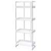 Eugene 4-Shelf Bookcase White High Gloss And Chrome