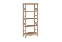 Urbano Driftwood Bookcase -Modern Office Shop 307923 brown wood bookcase back 84