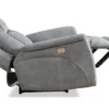 Helwick Grey Power Zero Gravity Recliner With USB -Modern Office Shop 307952 grey polyester recliner signature 03