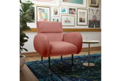 Mae Salmon Velvet Accent Chair -Modern Office Shop 308142 pink fabric accent chair room 85
