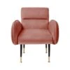 Mae Salmon Velvet Accent Chair