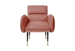 Mae Salmon Velvet Accent Chair