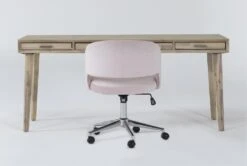 Allen Computer Desk + Phoebe Blush Office Chair