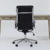 Allen Computer Desk + Moby Black High Back Office Chair -Modern Office Shop 309603 black faux leather desk and chair set signature 01