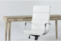 Allen Computer Desk + Moby White High Back Office Chair 7 Allen Computer Desk + Moby White High Back Office Chair -Modern Office Shop 309605 grey wood desk and chair set detail 44