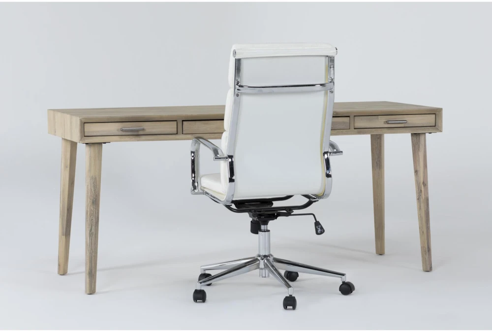 Allen Computer Desk + Moby White High Back Office Chair 4 Allen Computer Desk + Moby White High Back Office Chair - Image 2